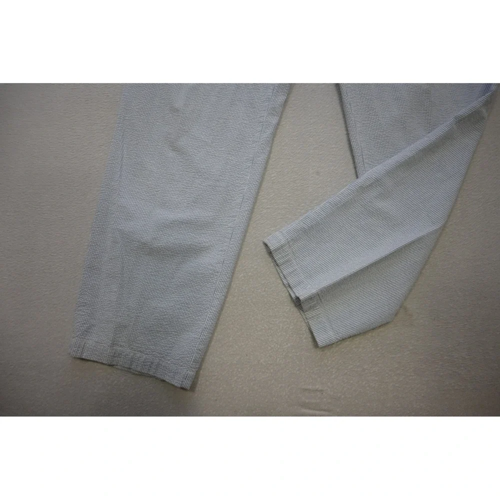 VTG Brooks Brothers Seersucker Dress Pants Mens 36x30 Striped Pleated Cotton EUC